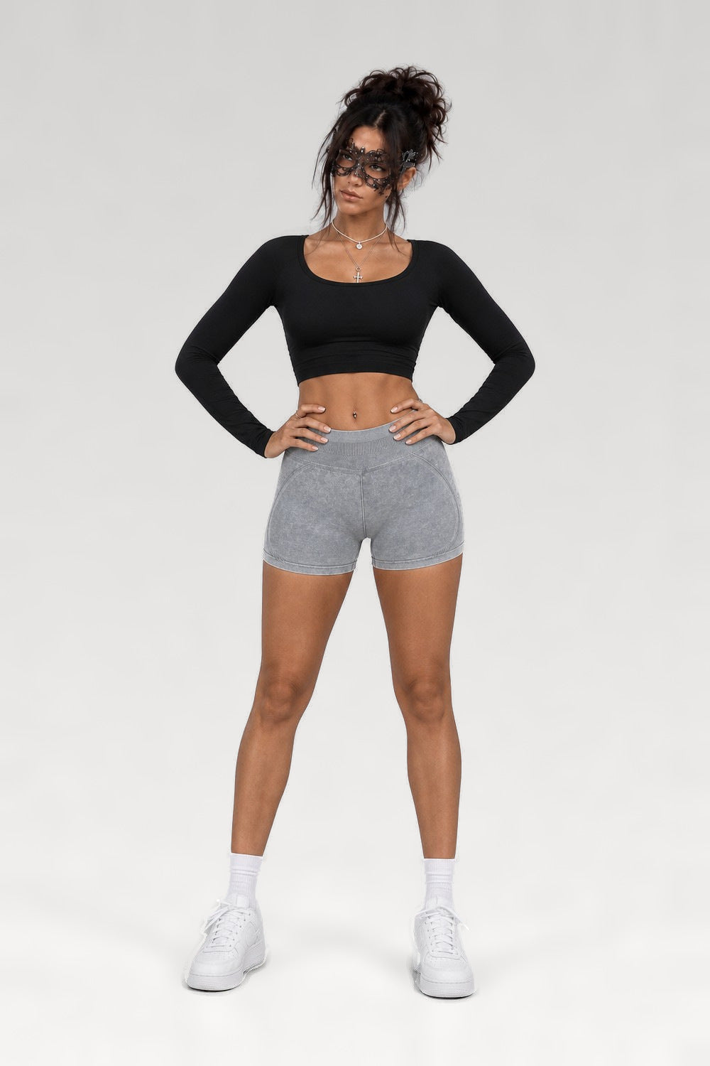 Short de sport taille haute