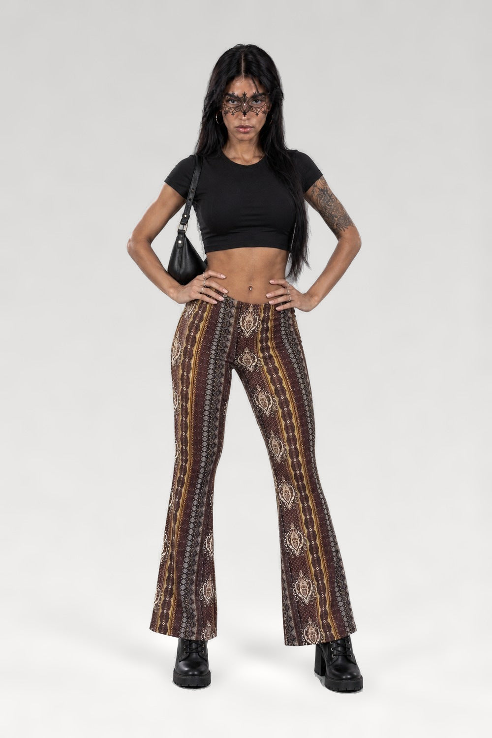 Pantalon imprimé légèrement évasé