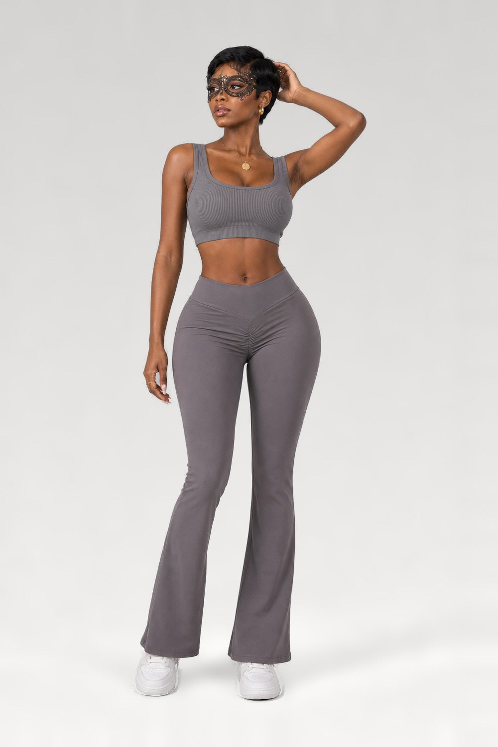Pantalon de yoga évasé push-up