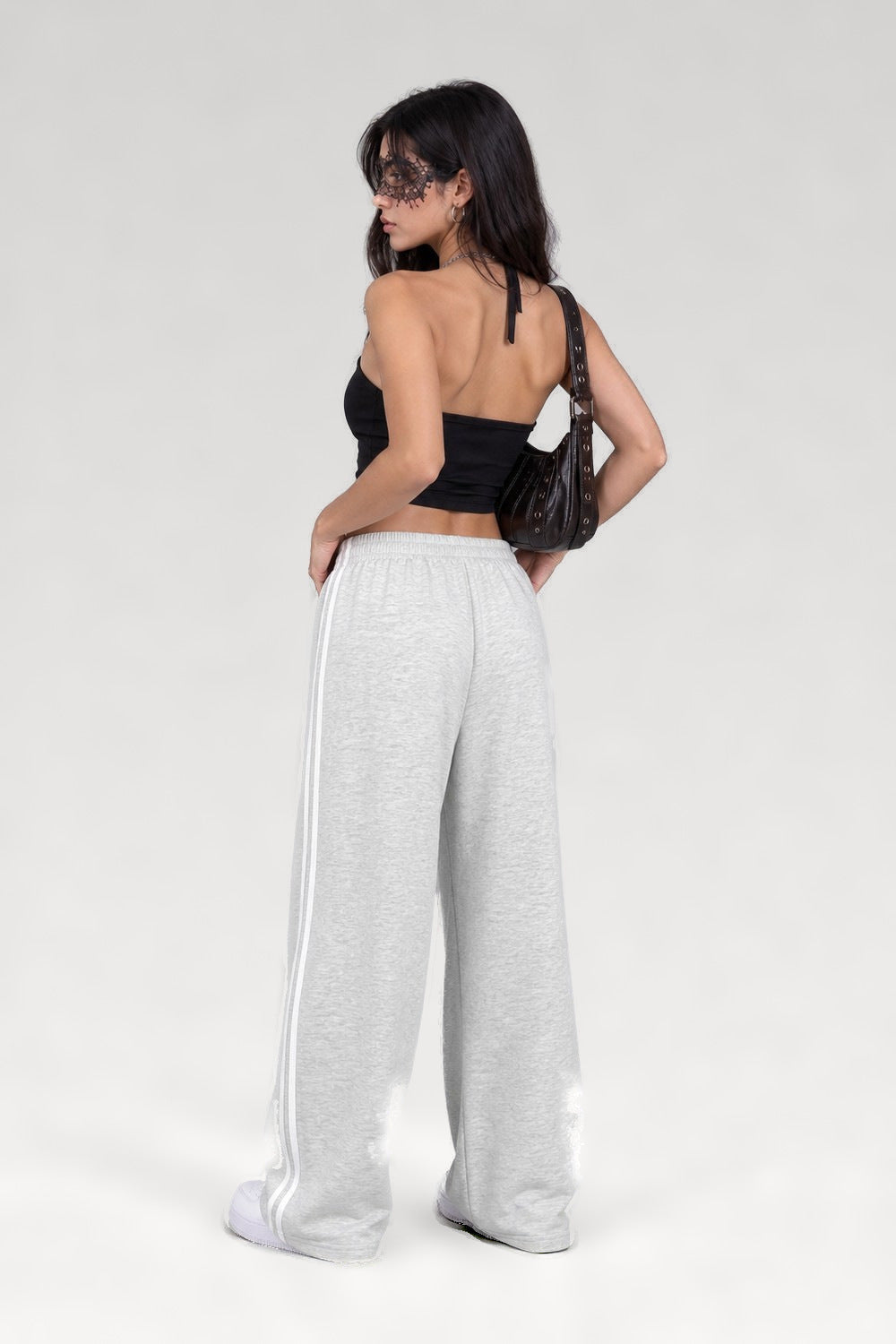 Pantalon large rayé