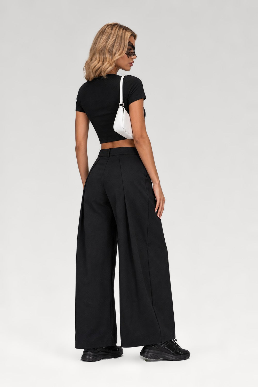 Pantalon baggy plissé large