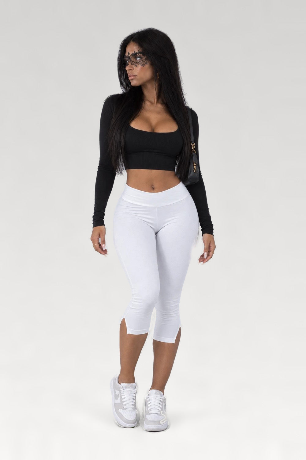 Legging capri fendu 3/4