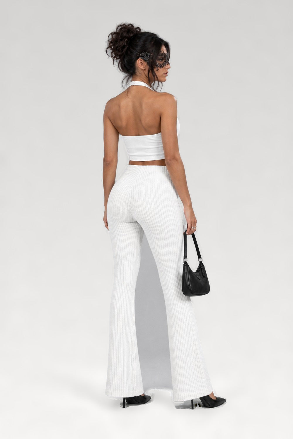 Pantalon cloche taille haute