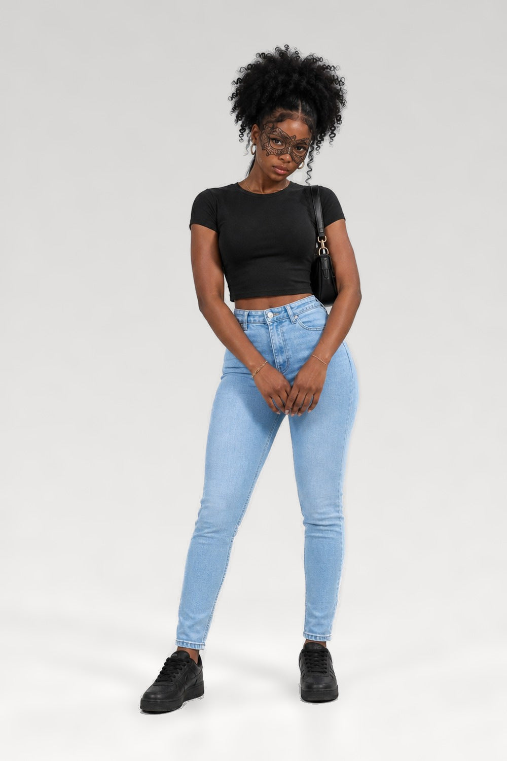 Jean slim taille haute push-up