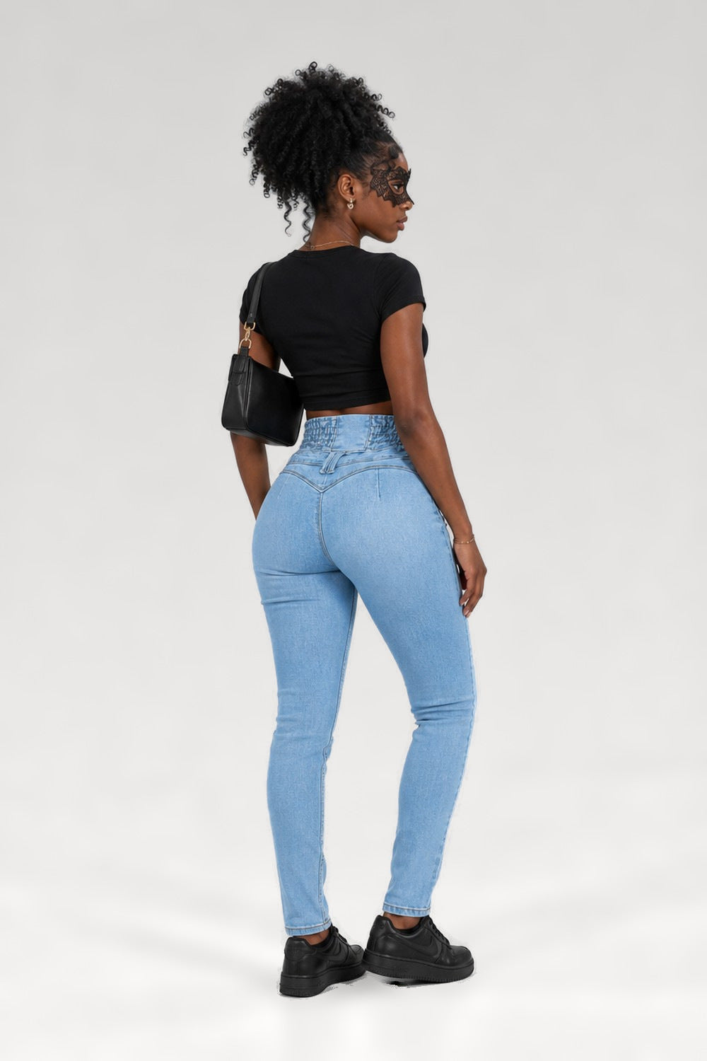 Jean slim taille haute push-up