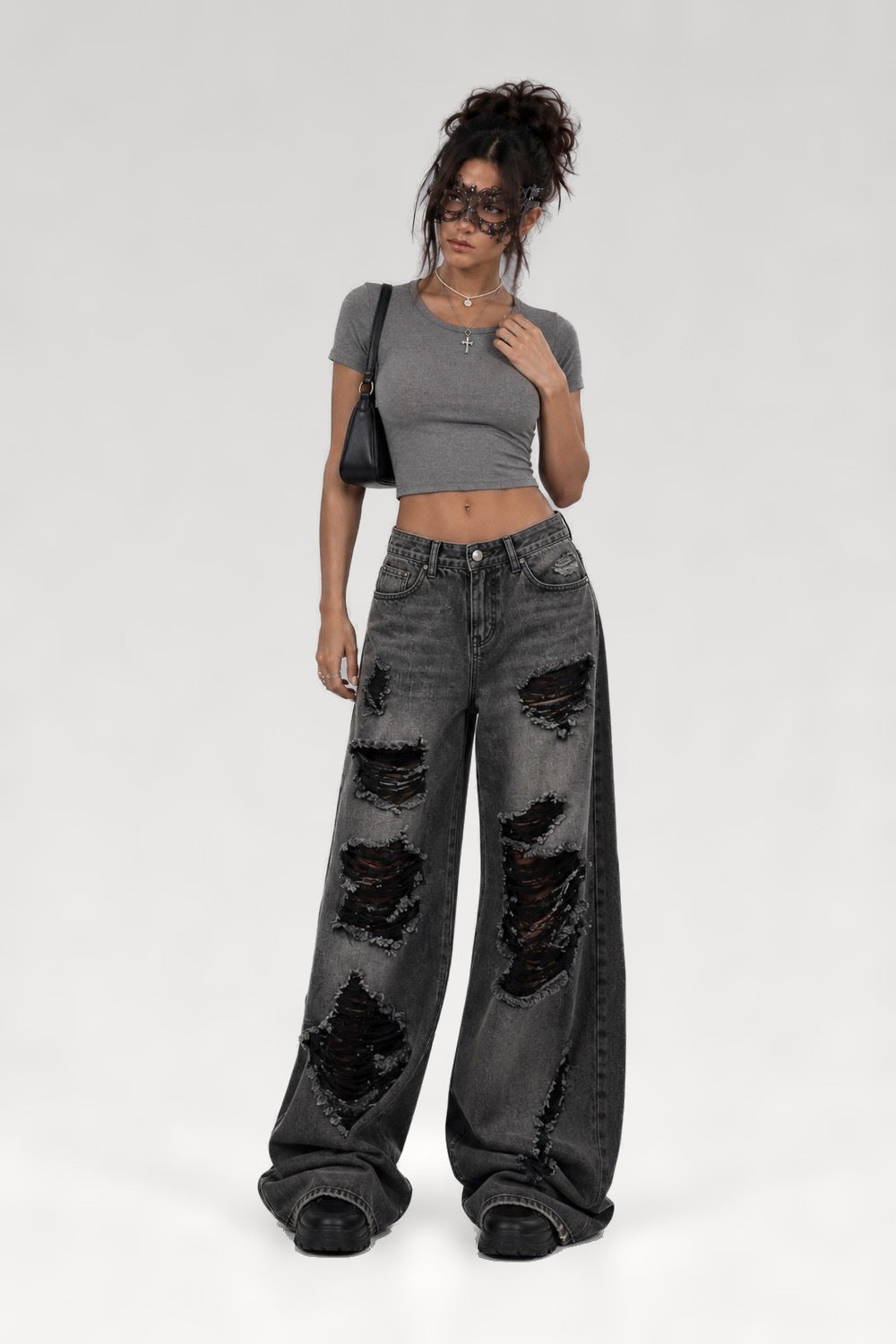 Jean baggy déchiré vintage