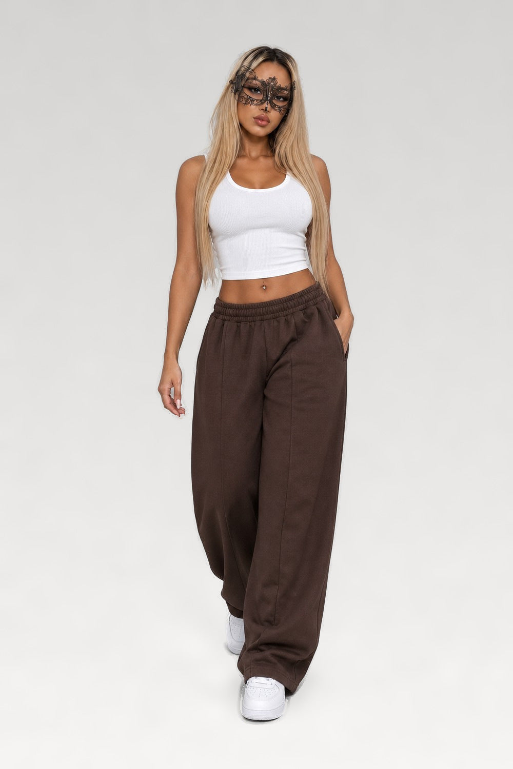 Pantalon de survêtement large grande taille