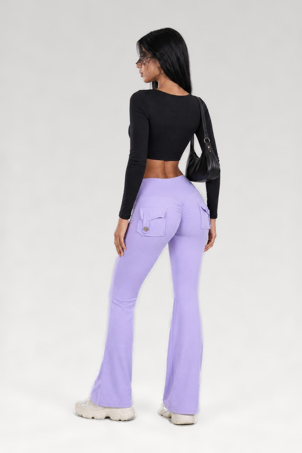 Pantalon de yoga évasé à poches