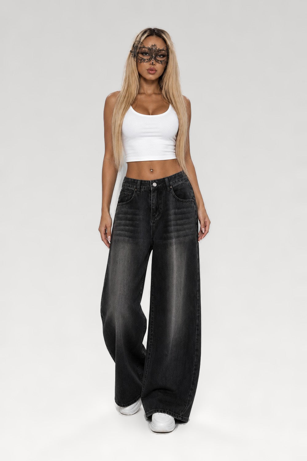 Jean baggy vintage taille haute