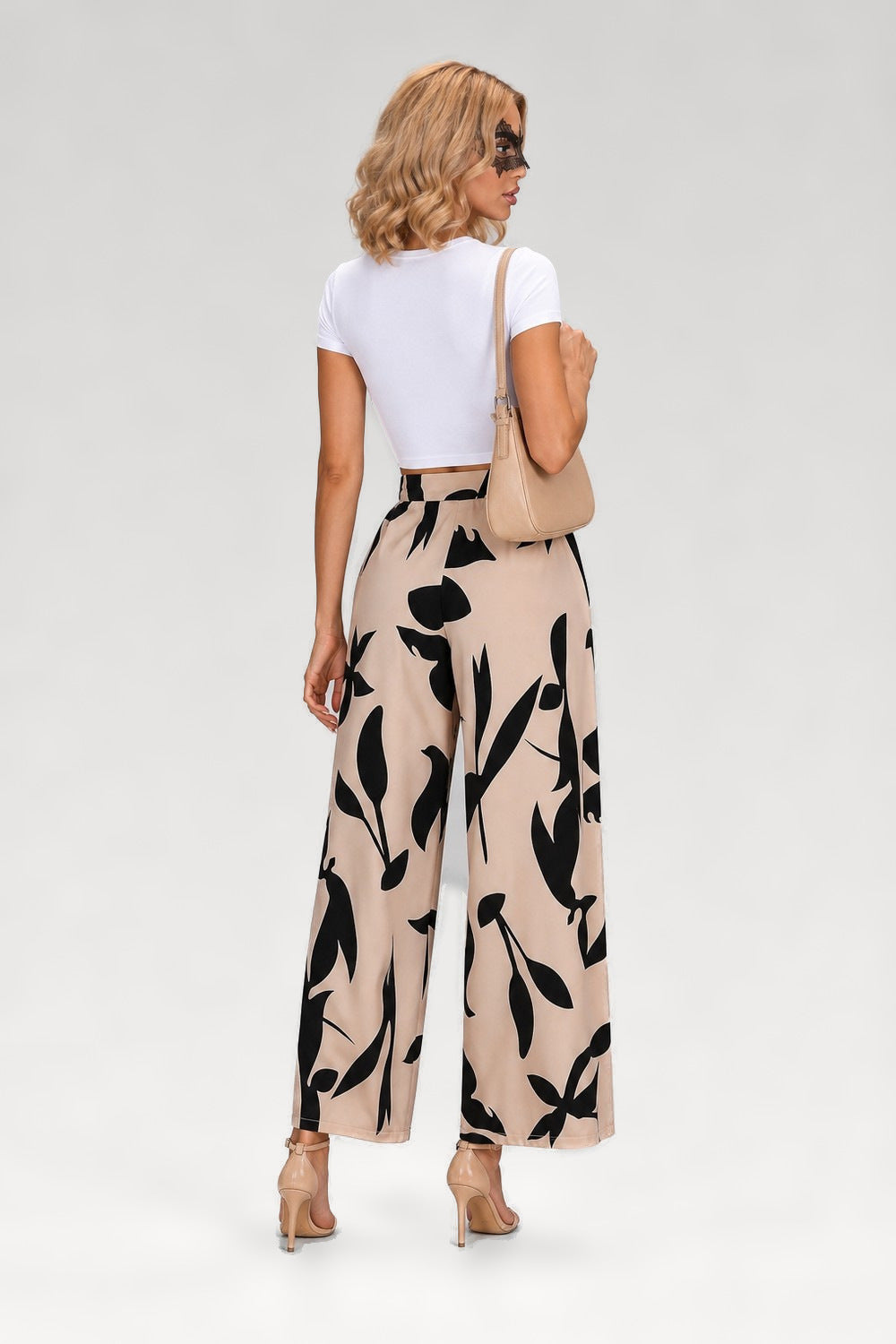 Pantalon large imprimé