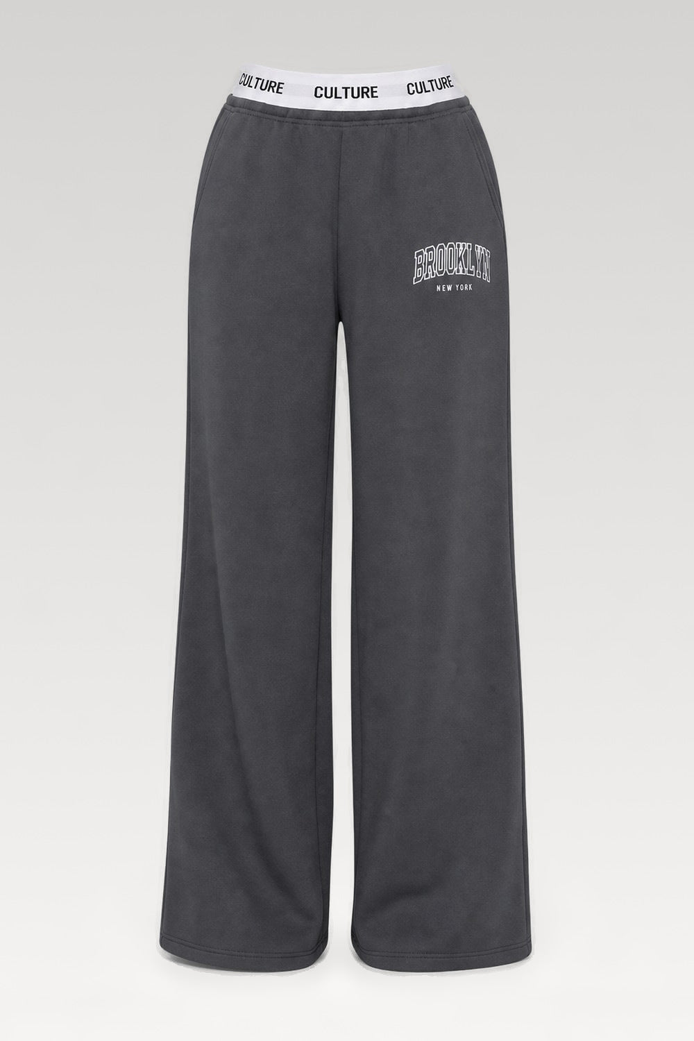 Pantalon large imprimé lettres