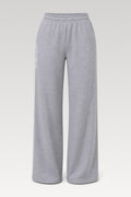 Pantalon large uni taille haute