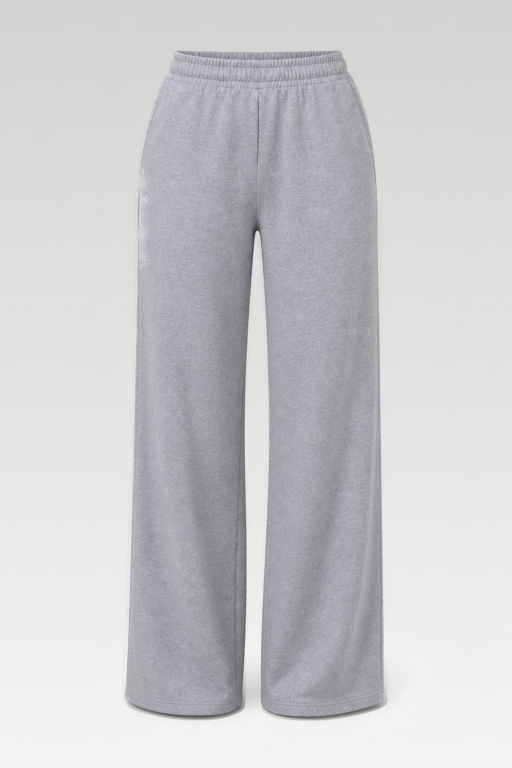 Pantalon large uni taille haute