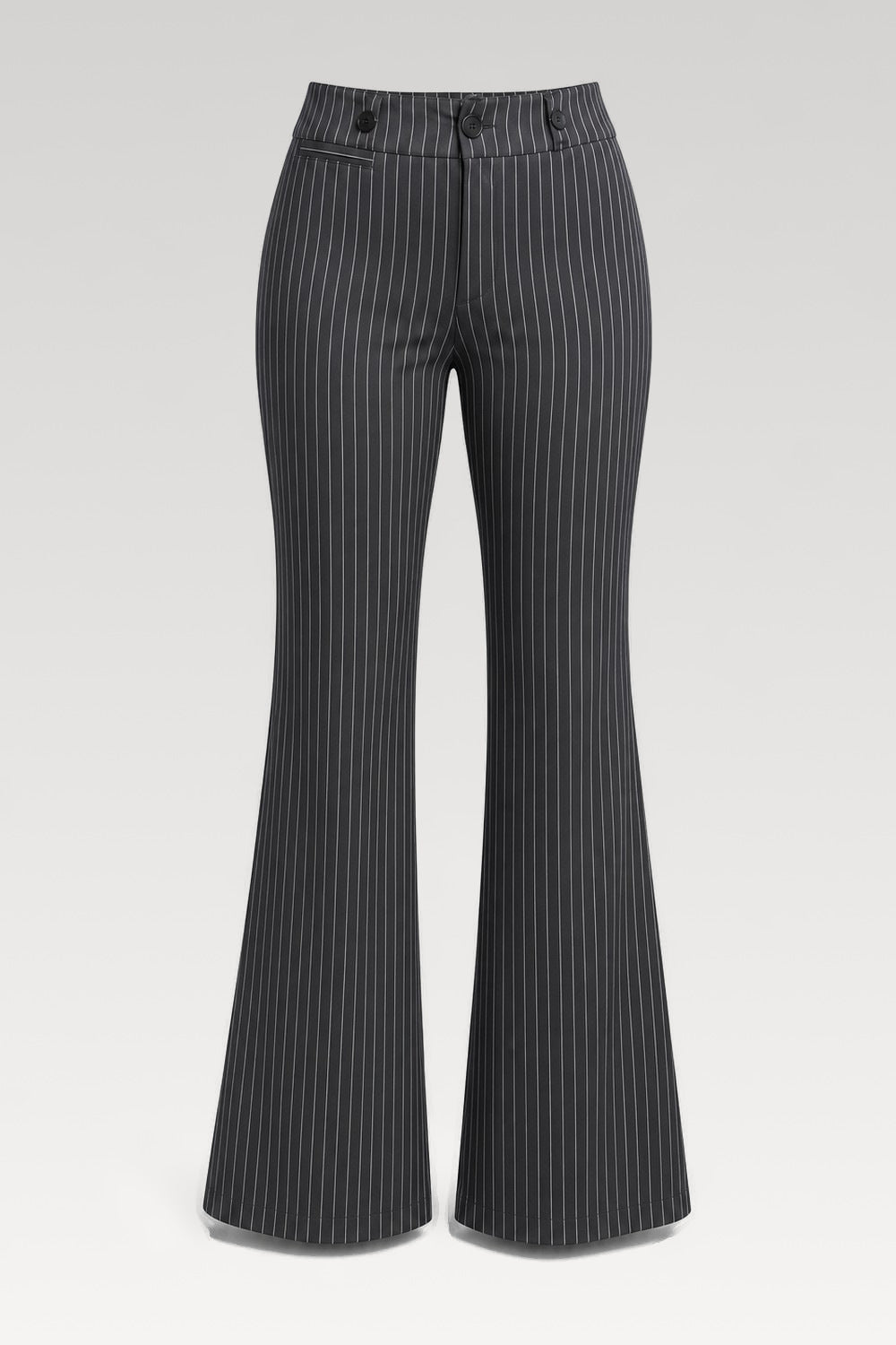 Pantalon rayé évasé de bureau