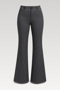 Pantalon rayé évasé de bureau