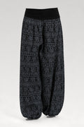 Pantalon sarouel imprimé géométrique