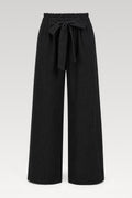 Pantalon rayé à ceinture nouée