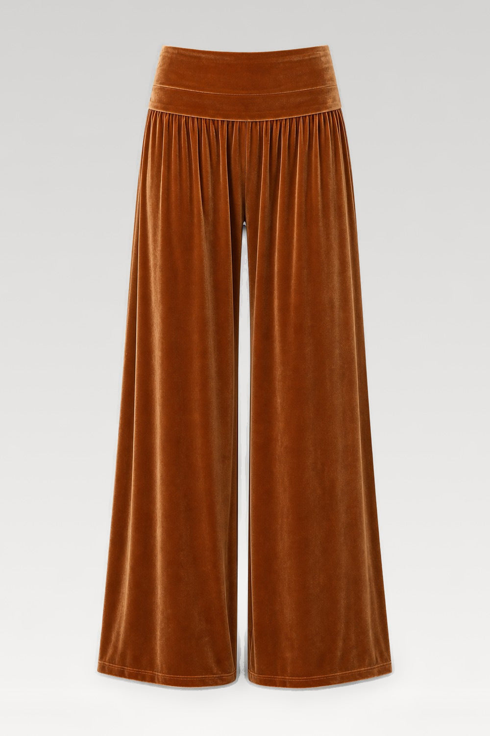 Pantalon large en velours