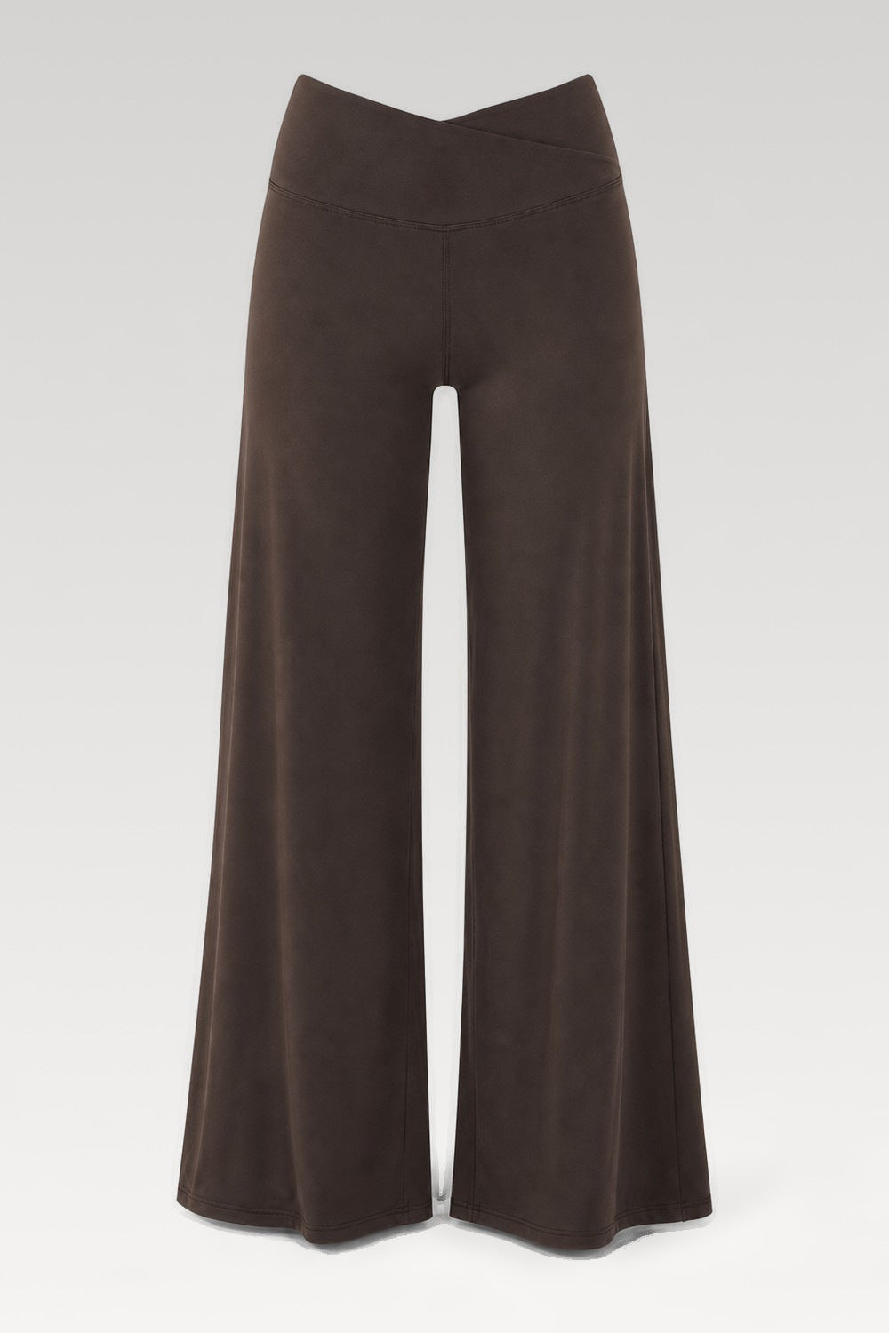 Pantalon évasé à taille croisée