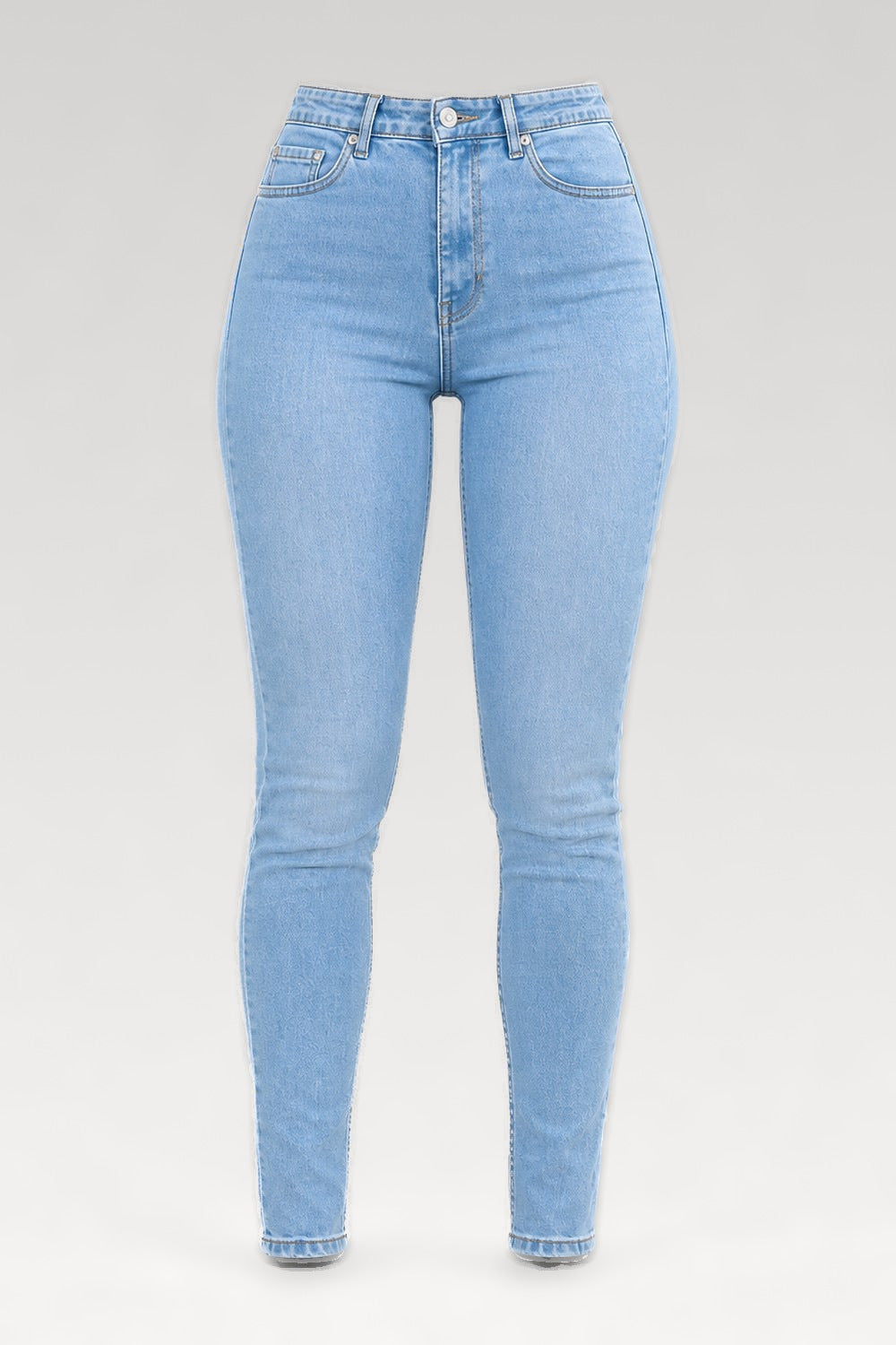 Jean slim taille haute push-up