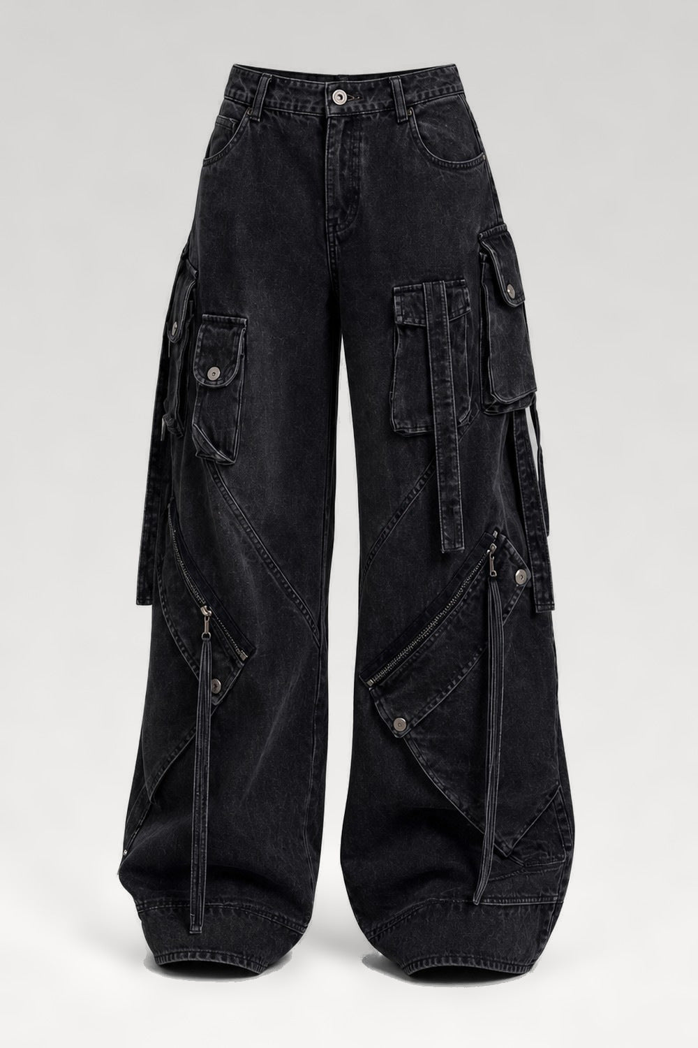 Jean cargo baggy noir