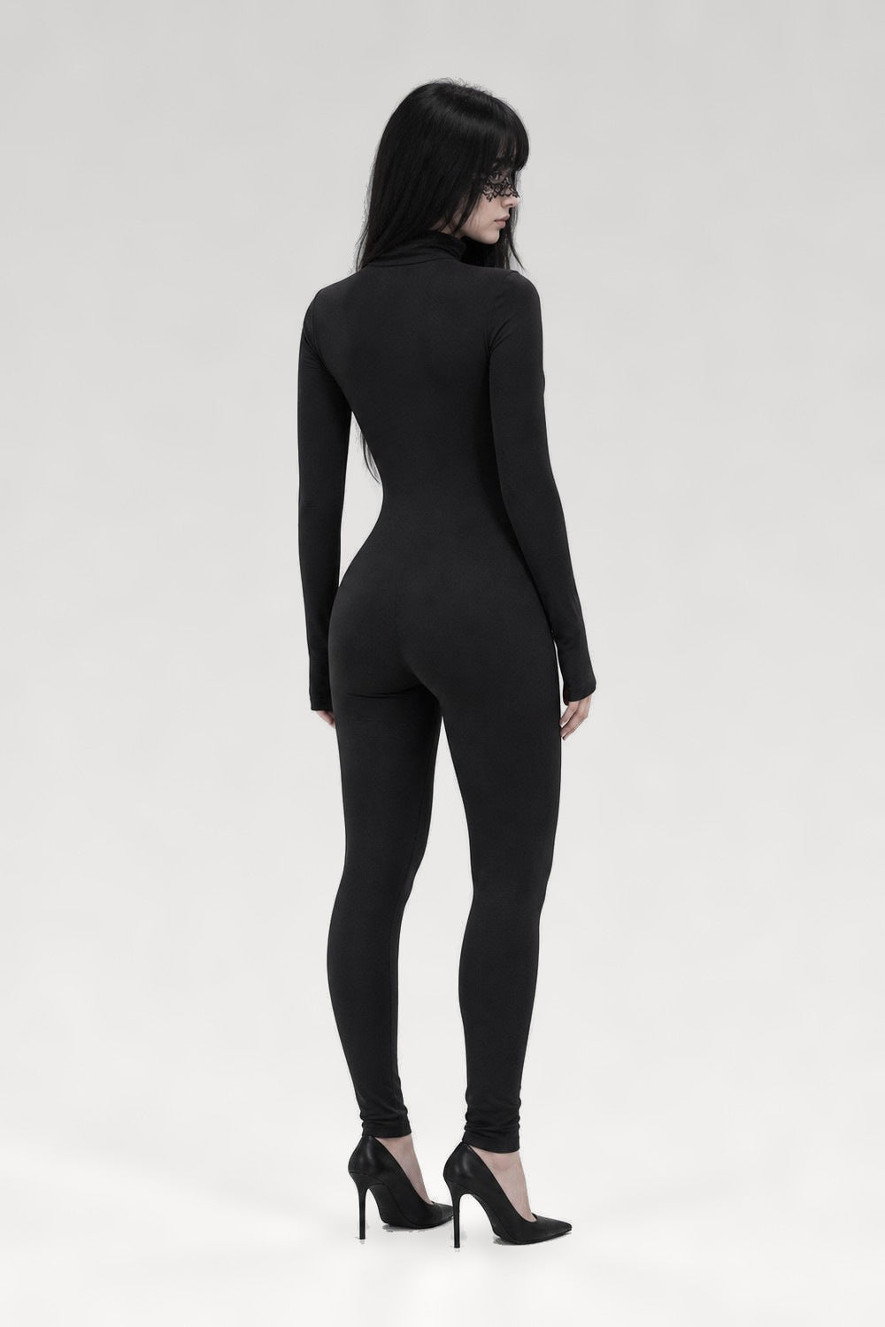 Combinaison fitness zippée manches longues