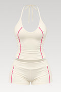 Ensemble top bandage et short fleuri