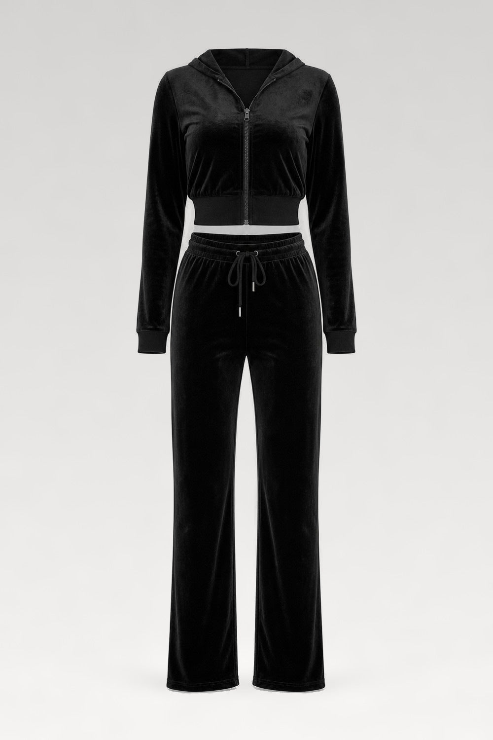 Ensemble velours capuche zippée et pantalon