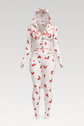 Ensemble capuche et pantalon imprimé cerises