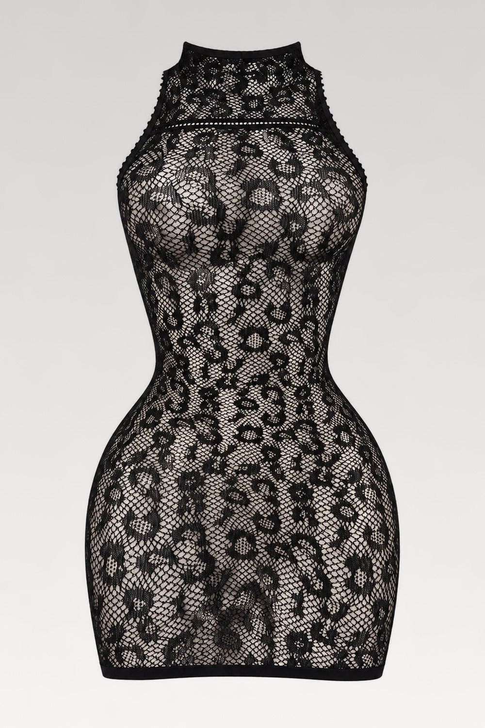 Robe résille ajourée