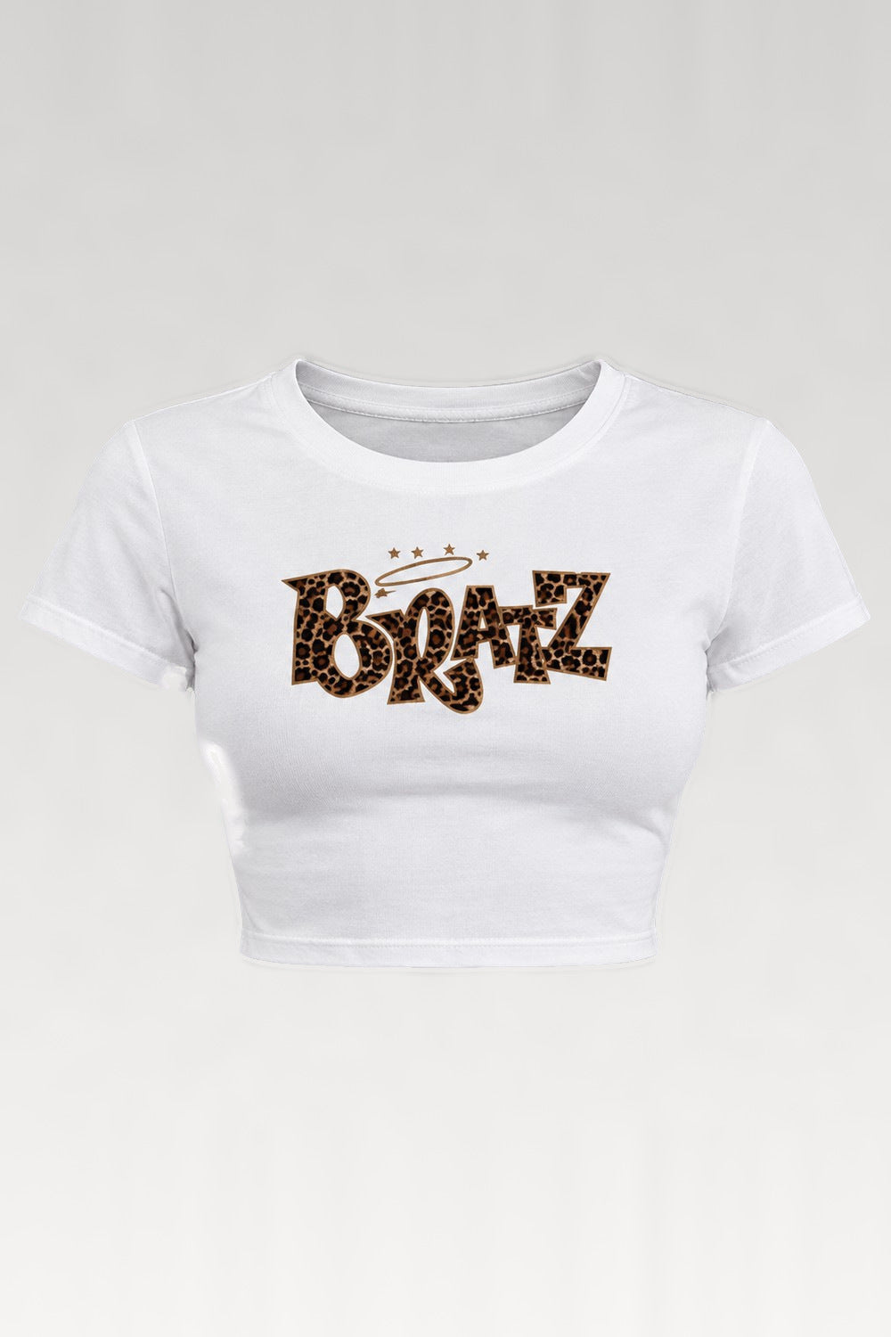 Crop top léopard et lettres