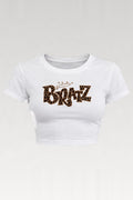 Crop top léopard et lettres