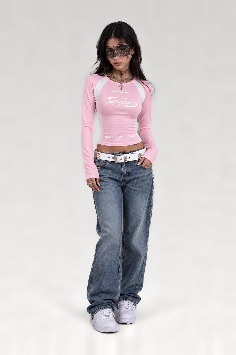 T-shirt moto de course rose