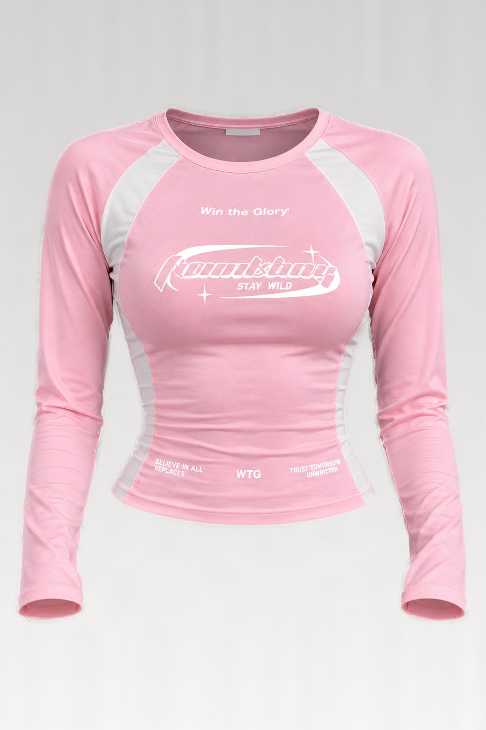 T-shirt moto de course rose