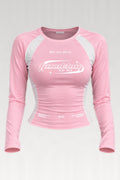 T-shirt moto de course rose