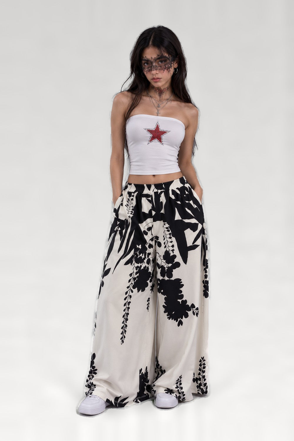 Top bustier étoile rétro