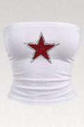Top bustier étoile rétro