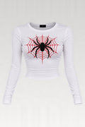 T-shirt toile d’araignée rouge