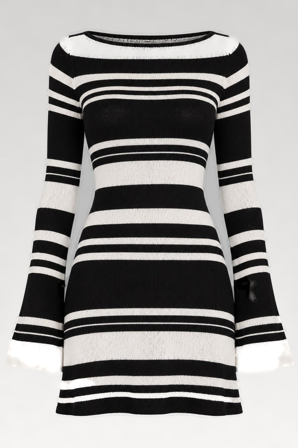 Robe en tricot rayée color-block