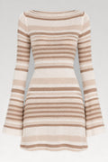 Robe en tricot rayée color-block