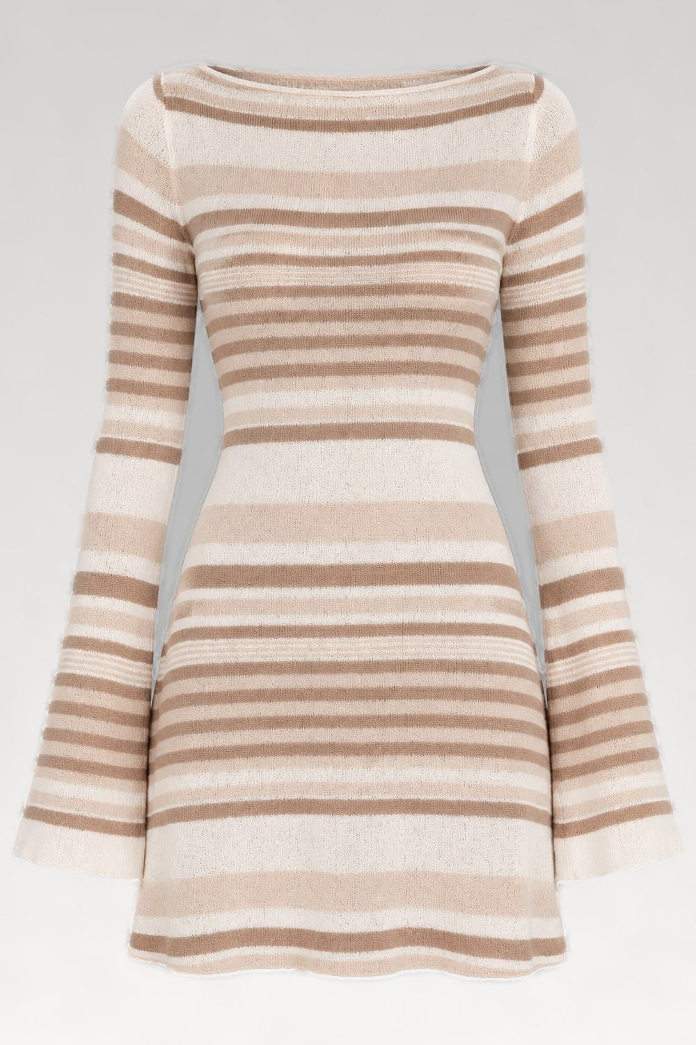 Robe en tricot rayée color-block