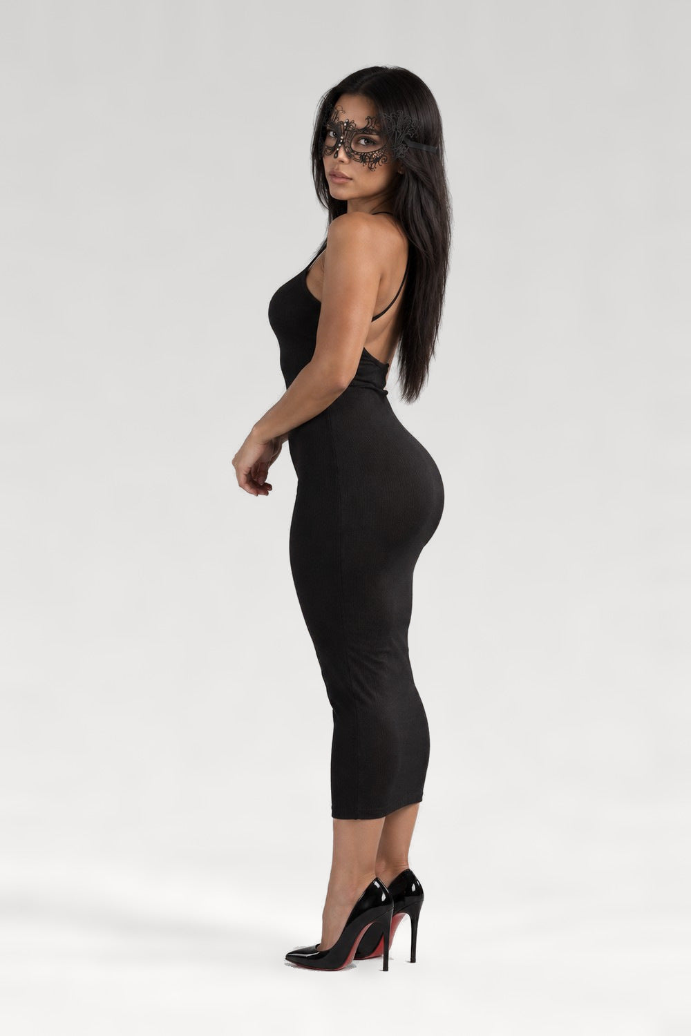 Robe longue dos nu à bretelles