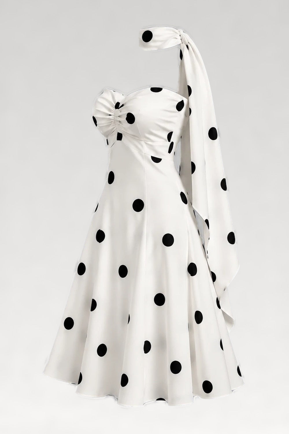 Robe à pois col licou