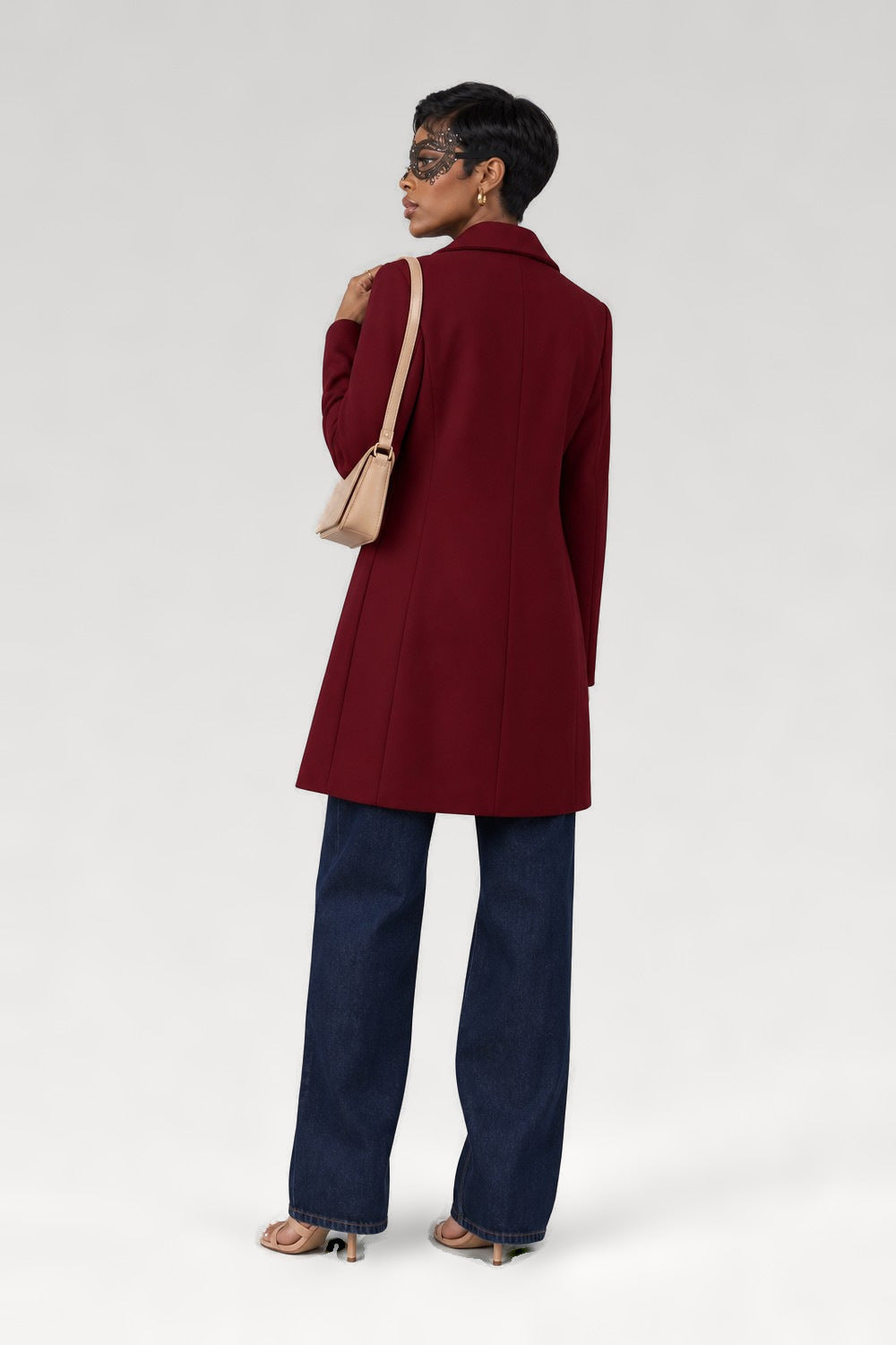 Manteau mi-long en laine