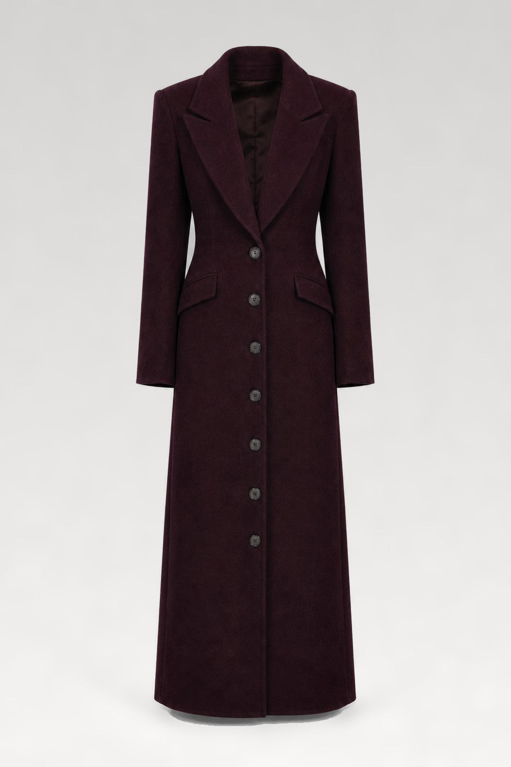 Manteau long à épaulettes et ceinture