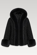Manteau fausse fourrure à capuche