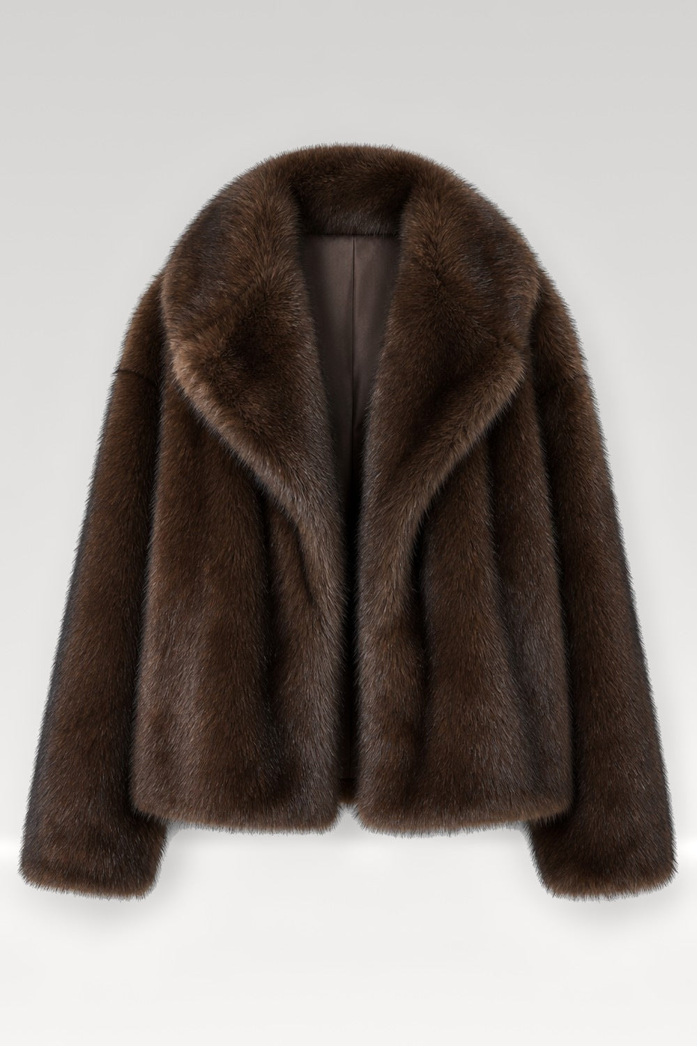 Manteau court fausse fourrure dégradé