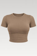 T-shirt court ajusté uni