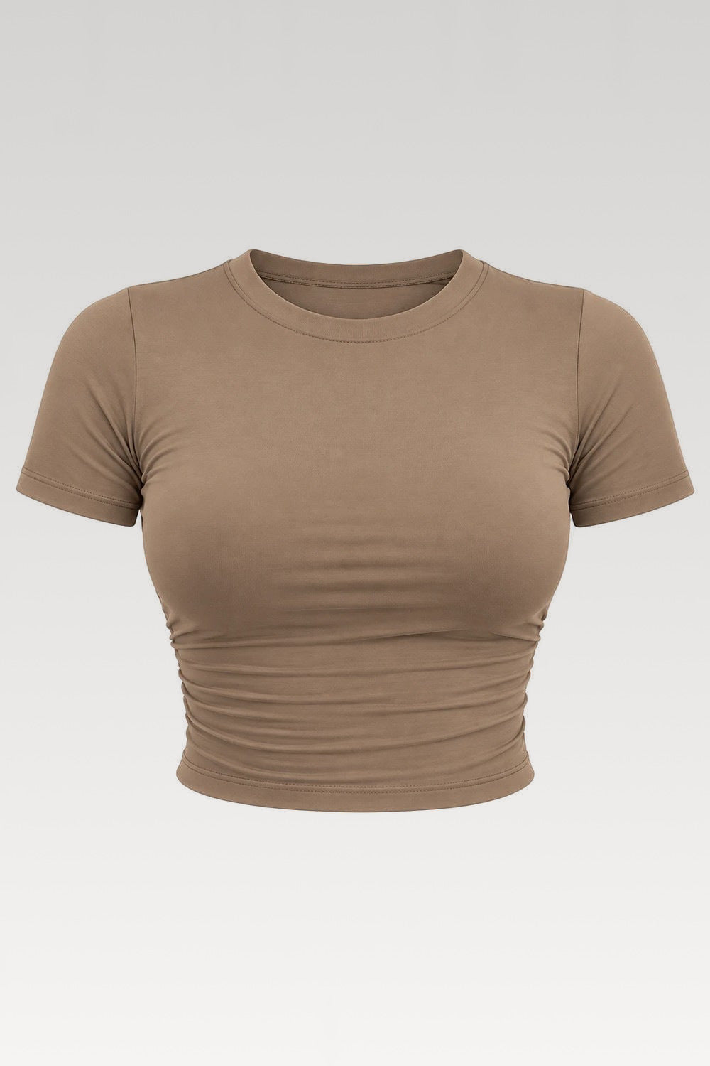 T-shirt court ajusté uni