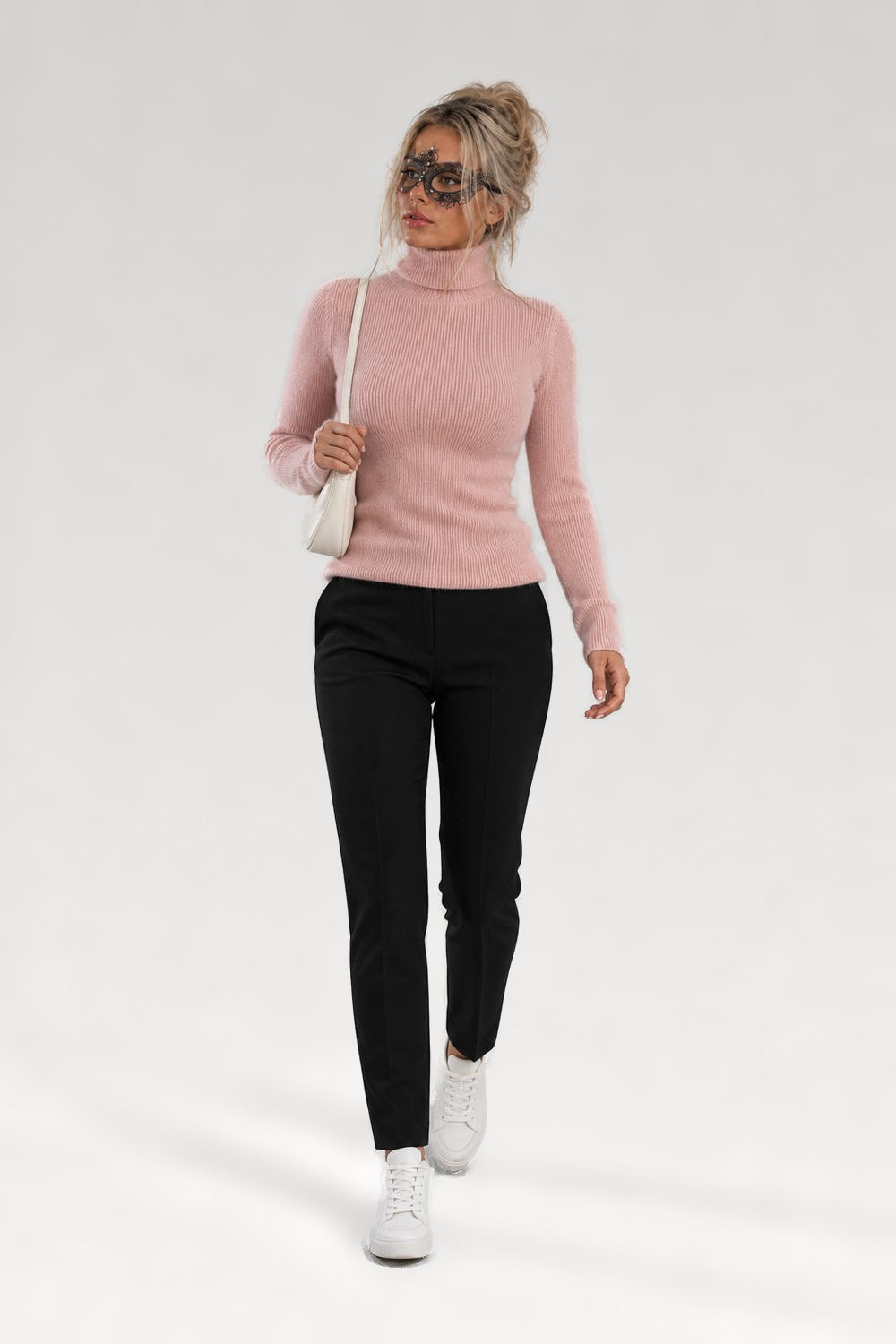 Pull col roulé en laine mérinos